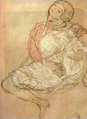 Mulher Sentada Gustav Klimt